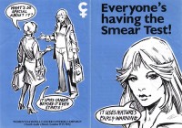 Cervical cancer awareness leaflet, artwork by Ian Gibson